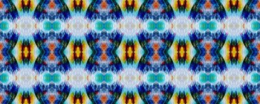 Boho tarzı süs. Mavi ve kırmızı arkaplan. Batik fayans. Boya desenli. El çizimi Shibori baskısı. Suluboya shibori dokusu. İndigo ve beyaz geometrik süs. Kusursuz kravat deseni.