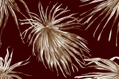 Suluboya Yatay Tropik Tasarım. Palm Geometric Mayo desenli. Etnik Aloha İlişkisi. Egzotik Bikini Özgeçmişi. Palmiye yapraklarının eğlenceli dokusu. Tropikal Kusursuz Desen. Kahverengi ve Bej