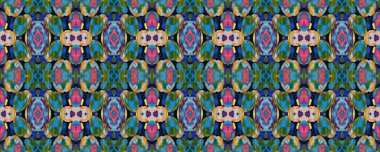 Fas Retro Doku. Yaz Mozaik Arkaplanı. Canlı Geometrik Mayo Kalıbı. Etnik Kusursuz Düzen. Yeşil, Mavi ve Sarı Portekiz Ikat Anlaşması. Suluboya Etnik Tasarım.