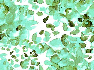 Yeşil Leopar Kusursuz Desen. Suluboya El Çita Yazısı. Vahşi Cilt Egzotik Doku. Geometrik Kürk arka planı. Leopar ve Jaguar Deri. Suluboya El Boyalı Cilt Deseni.