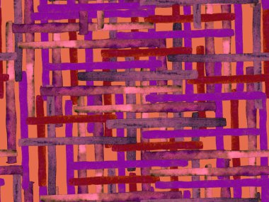 Bauhaus Kusursuz Düzen. Suluboya Geometrik Kırmızı Pembe Çizgiler Tasarımı. Sanat Organik Geo Arkaplanı. Büyük Olağandışı Asgari Parmak izi. Moda Eğlencesi Soyut Boyası Suluboya Renk Çizgileri.