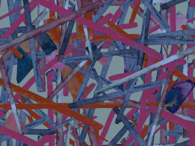 Bauhaus Kusursuz Düzen. Suluboya Geometrik Mor Çizgiler Tasarımı. Sanat Organik Geo Arkaplanı. Büyük Çağdaş Küçük Yazdırma. Moda Eğlencesi Soyut Boyası Suluboya Renk Çizgileri.