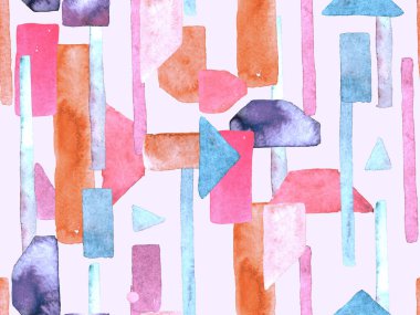 Bauhaus Kusursuz Düzen. Suluboya Geometrik Kırmızı Pembe Çizgiler Tasarımı. Sanat Organik Geo Arkaplanı. Büyük Moda Asgari Baskı. Moda Eğlencesi Soyut Boyası Suluboya Renk Çizgileri.