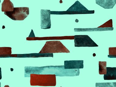 Bauhaus Kusursuz Düzen. Suluboya Geometrik Yeşil Teal Çizgileri Tasarımı. Sanat Organik Geo Arkaplanı. Büyük Moda Asgari Baskısı. Moda Eğlencesi Soyut Boyası Suluboya Renk Çizgileri.