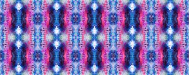 Sembol geometrik mayo deseni. Kilim Rastgele Halı dokusu. Boyalı fırça Aztek arka planı. Mavi, Kırmızı, Mor Pastel Eğlenceli Dikdörtgen İkat İlişkisi. Etnik Kusursuz Düzen. Suluboya Etnik Tasarım. 