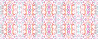 Gök mavisi ve Terracotta suluboya el yapımı Batik. Psikedelik arka plan. Allover Etnik Mayo Tasarımı Ikat Yatay Doku. Simetrik Sınır Uyum. Geometrik Etnik Kusursuz Desen.