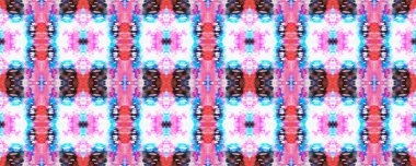 Batik Kravat Boyası Sınırı. Suluboya Japon Arkaplanı. Kimono Tile. Shibori Kusursuz Düzen. Suluboya Shoji Tasarımı. Boyalı Soyut Doku. Kırmızı, Beyaz ve Mavi Organik Minimum Tekstil.