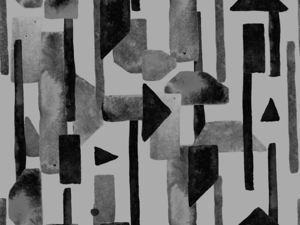 Bauhaus Kusursuz Düzen. Suluboya Geometrik Siyah ve Beyaz Çizgiler Tasarımı. Sanat Organik Geo Arkaplanı. Büyük Çağdaş Asgari Yazdırma. Moda Eğlencesi Soyut Boyası Suluboya Renk Çizgileri.