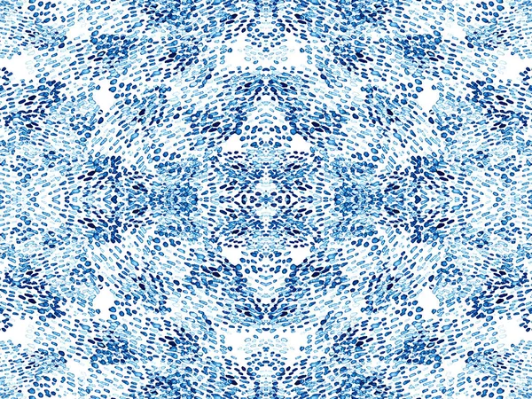 Indigo Blue Animal Seamless Pattern. Watercolor hand drawn print.  African Exotic Camouflage. Geometric watercolour background. Wild Animal Fur Texture. Watercolour Hand Painted Skin Pattern.