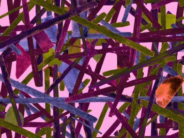 Bauhaus Kusursuz Düzen. Suluboya Geometrik Mor Çizgiler Tasarımı. Sanat Organik Geo Arkaplanı. Büyük Olağandışı Asgari Parmak izi. Moda Eğlencesi Soyut Boyası Suluboya Renk Çizgileri.