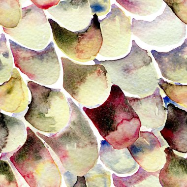 Terracotta Kırmızı Yılan Kusursuz Şablon. Suluboya El Çizilmiş Piton Yazısı. Kobra Derisi Egzotik Doku. Geometrik Yılan Arkaplanı. Zehir ve Yılan derisi. Suluboya El Boyalı Döşeme Deseni.