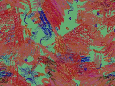 Yaratıcı Boya Başlığı. Kırmızı, Yeşil, Mavi Yatay Şablon İçin Şirin Büyük Olağandışı Geometrik Kusursuz Desen. Büyük Moda Asgari Baskısı. Soyut Boya Başlığı.