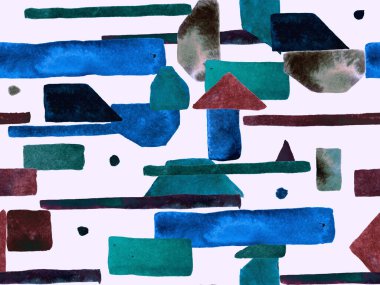 Bauhaus Kusursuz Düzen. Suluboya Geometrik İndigo, Mavi Çizgiler Tasarımı. Sanat Organik Geo Arkaplanı. Büyük Olağandışı Asgari Parmak izi. Moda Eğlencesi Soyut Boyası Suluboya Renk Çizgileri.