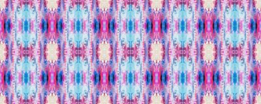 Mavi, Kırmızı, Mor Pastel Eğlenceli Dikdörtgen İkat İlişkisi. Etnik Kusursuz Düzen. Boyalı fırça Aztek arka planı. Suluboya Etnik Tasarım. Kilim Rastgele Halı dokusu. Sembol Geometrik Mayo Şablonu. 