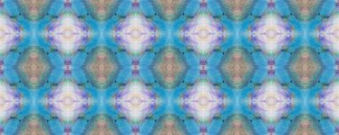 Mavi, Gri, Yeşil Pastel Eğlenceli Dikdörtgen İkat İlişkisi. Etnik Kusursuz Düzen. Boyalı fırça Aztek arka planı. Sembol geometrik mayo deseni. Suluboya Etnik Tasarım. Kilim Halı Rastgele Dokusu. 