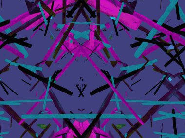 Bauhaus Kusursuz Düzen. Suluboya Geometrik İndigo, Mavi Çizgiler Tasarımı. Sanat Organik Geo Arkaplanı. Büyük Çağdaş Küçük Yazdırma. Moda Eğlencesi Soyut Boyası Suluboya Renk Çizgileri.