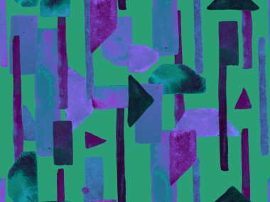 Bauhaus Kusursuz Düzen. Suluboya Geometrik Yeşil Teal Çizgileri Tasarımı. Sanat Organik Geo Arkaplanı. Büyük Olağandışı Asgari Parmak izi. Moda Eğlencesi Soyut Boyası Suluboya Renk Çizgileri.