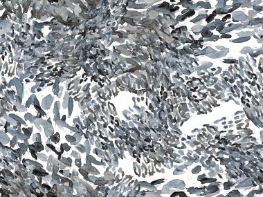 Siyah ve Beyaz Leopar desensiz. Suluboya El Çita Yazısı. Vahşi Cilt Egzotik Doku. Geometrik Kürk arka planı. Leopar ve Jaguar Deri. Suluboya El Boyalı Cilt Deseni.