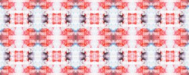 Kırmızı, Bej ve Mavi Etnik Kusursuz Şablon. Eğlenceli Dikdörtgen İkat Uyumu. Suluboya Etnik Tasarım. Boya fırçası Python arka planı. Sembol geometrik mayo deseni. Yılan Derisi Rastgele Doku.