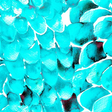 Mavi Turkuaz Yılan Kusursuz Şablon. Suluboya El Çizilmiş Piton Yazısı. Kobra Derisi Egzotik Doku. Geometrik Yılan Arkaplanı. Zehir ve Yılan derisi. Suluboya El Boyalı Döşeme Deseni.