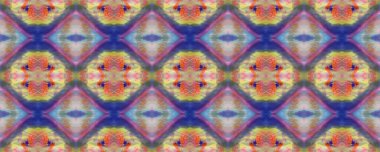 Kilim Rastgele Halı dokusu. Suluboya Etnik Tasarım. Boyalı fırça Aztek arka planı. Mavi, Kırmızı, Yeşil Pastel Eğlenceli Dikdörtgen İkat İlişkisi. Etnik Kusursuz Düzen. Sembol Geometrik Mayo Şablonu. 