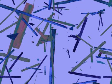 Bauhaus Kusursuz Düzen. Suluboya Geometrik İndigo, Mavi Çizgiler Tasarımı. Sanat Organik Geo Arkaplanı. Büyük Yaratıcı Asgari Baskı. Moda Eğlencesi Soyut Boyası Suluboya Renk Çizgileri.