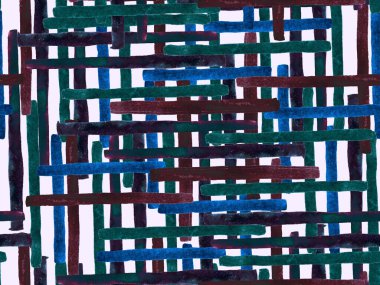 Bauhaus Kusursuz Düzen. Suluboya Geometrik İndigo, Mavi Çizgiler Tasarımı. Sanat Organik Geo Arkaplanı. Büyük Olağandışı Asgari Parmak izi. Moda Eğlencesi Soyut Boyası Suluboya Renk Çizgileri.