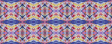 Sembol geometrik mayo deseni. Boyalı fırça Aztek arka planı. Kilim Rastgele Halı dokusu. Mavi, Kırmızı, Yeşil Pastel Eğlenceli Dikdörtgen İkat İlişkisi. Etnik Kusursuz Düzen. Suluboya Etnik Tasarım. 