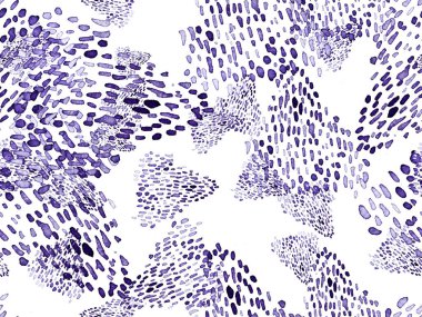 Çivit mavisi, kusursuz hayvan deseni. Suluboya el izi. Afrika egzotik kamuflajı. Geometrik suluboya arka plan. Vahşi hayvan kürkü dokusu. Suluboya El Boyalı Cilt Deseni.