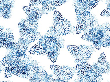 Çivit mavisi, kusursuz hayvan deseni. Suluboya el izi. Afrika egzotik kamuflajı. Geometrik suluboya arka plan. Vahşi hayvan kürkü dokusu. Suluboya El Boyalı Cilt Deseni.