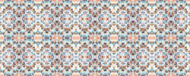 Bej, Mavi ve Turuncu Beton Asgari Parmak izi. Geometrik Terrazo Duvar Kağıdı. Granit kiremit. Mozaik Yaz Arkaplanı. Terrazzo Kusursuz Desen. Kaya tasviri dokusu. Soyut Taş Döşeme.