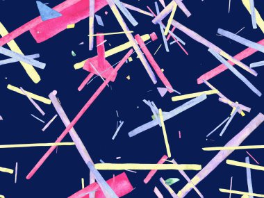 Bauhaus Kusursuz Düzen. Suluboya Geometrik İndigo, Mavi Çizgiler Tasarımı. Sanat Organik Geo Arkaplanı. Büyük Yaratıcı Asgari Baskı. Moda Eğlencesi Soyut Boyası Suluboya Renk Çizgileri.