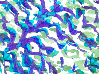 Geometrik hayvan dokusu. Afrika deseni. Çizgili, kusursuz desen. Yeşil ve Aqua Menthe Suluboya Kamuflaj Tasarımı. Soyut Safari fayansı. Zebra Deri İzi. Hayvan Kamuflajı Arkaplanı.