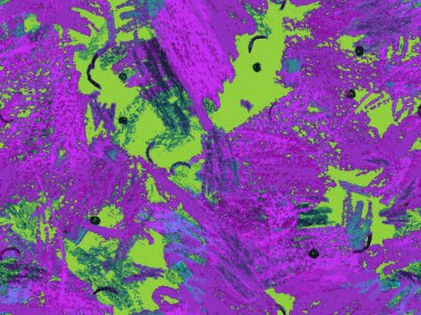 Modern Doodle Header. Yatay Şablon Mor Arkaplan Üzerine Şirin Büyük Modern Geometrik Kusursuz Desen. Büyük Olağandışı Asgari Parmak izi. Pastel Doodle Başlığı.