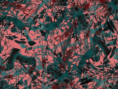 Püskürme izi yok. Kırmızı suluboya fırça darbesi grunge tasarımı. Suluboya soyut sıçrama boyası tasarımı. Kademeli mürekkep lekeleri. Çamur tabakası. Sıvı damlayan fırça sonsuz iz.