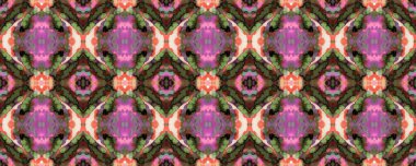 Suluboya El Yazması Batik. Psikedelik arka plan. Allover Etnik Mayo Tasarımı Geometrik Etnik Kusursuz Şablon. Simetrik Sınır Uyum. Lacivert ve Burgundy Kırmızı Ikat Yatay Doku.