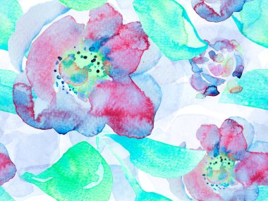 Klasik Peonie Eco Rapport. Egzotik Mayo Tasarımı. Hawaii Kova Parmak izi. Yaz Çiçeği Arkaplanı. Botanik Çiçek İllüstrasyonu. Suluboya Güller, Şakayık ve Yapraksız Kalıp.