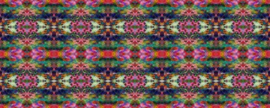 Mavi, Kırmızı, Yeşil Pastel Eğlenceli Dikdörtgen İkat İlişkisi. Etnik Kusursuz Düzen. Sembol geometrik mayo deseni. Boyalı fırça Aztek arka planı. Kilim Rastgele Halı dokusu. Suluboya Etnik Tasarım. 