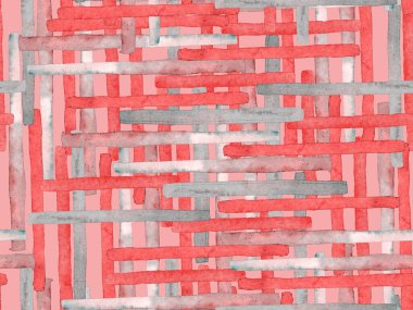 Bauhaus Kusursuz Düzen. Suluboya Geometrik Kırmızı Pembe Çizgiler Tasarımı. Sanat Organik Geo Arkaplanı. Büyük Yaratıcı Asgari Yazdırma. Moda Eğlencesi Soyut Boyası Suluboya Renk Çizgileri.