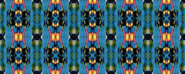 Canlı Geometrik Mayo Kalıbı. Etnik Kusursuz Düzen. Fas Retro Doku. Yeşil, Mavi ve Sarı Yaz Mozaik Arkaplanı. Coğrafya Portekiz Ikat Anlaşması. Suluboya Etnik Tasarım.