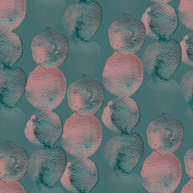 Geometrik suluboya desenini çember yapın. Islak sıvı fırça boya motifi. Soyut şablon kusursuz tasarım. Suluboya, en az mayolu halka şeklinde. Modaya uygun tekstil. Modern spot arkaplanı.