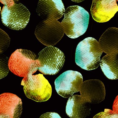 Siyah kırmızı suluboya deseni. Islak sıvı fırça boya motifi. Soyut küre şablon tasarımı. Suluboya, en az mayolu halka şeklinde. Moda, basit bir süs. Modern spot arkaplanı.