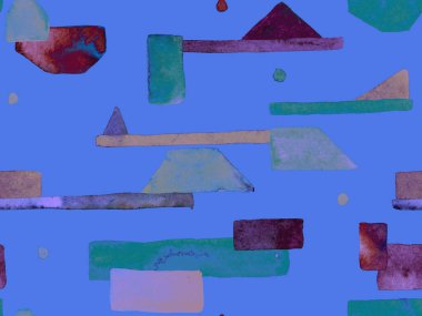 Bauhaus Kusursuz Düzen. Suluboya Geometrik İndigo, Mavi Çizgiler Tasarımı. Sanat Organik Geo Arkaplanı. Büyük Yaratıcı Asgari Baskı. Moda Eğlencesi Soyut Boyası Suluboya Renk Çizgileri.