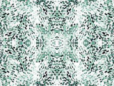 Yeşil Leopar Kusursuz Desen. Suluboya El Çita Yazısı. Vahşi Cilt Egzotik Doku. Geometrik Kürk arka planı. Leopar ve Jaguar Deri. Suluboya El Boyalı Cilt Deseni.