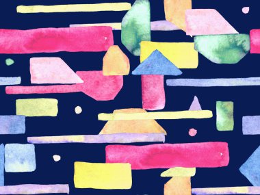 Bauhaus Kusursuz Düzen. Suluboya Geometrik İndigo, Mavi Çizgiler Tasarımı. Sanat Organik Geo Arkaplanı. Büyük Modern Asgari Baskı. Moda Eğlencesi Soyut Boyası Suluboya Renk Çizgileri.