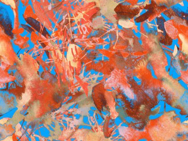 Sıvı, pürüzsüz desen. Kırmızı suluboya fırça darbesi grunge tasarımı. Suluboya soyut sıçrama boyası tasarımı. Kademeli mürekkep lekeleri. Toprak sıçrama deseni. Sıvı damlayan fırça sonsuz iz.