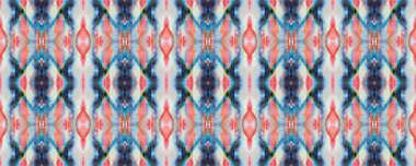 Suluboya Etnik Tasarım. Sembol geometrik mayo deseni. Boya fırçası Python arka planı. Kilim Cildi Rastgele Doku. Mavi, Kırmızı ve Beyaz Dikdörtgen İkat Uyumluluğu. Etnik Kusursuz Desen.