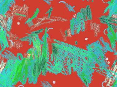 Soyut Başlık Deseni. Kırmızı, Yeşil, Mavi Yatay Şablon için Şirin, Büyük, Alışılmadık Geometrik Desenli. Büyük Moda Asgari Baskı. Sanatsal Başlık Deseni.