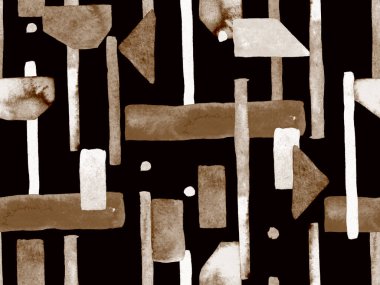 Bauhaus Kusursuz Düzen. Suluboya Geometrik Siyah ve Beyaz Çizgiler Tasarımı. Sanat Organik Geo Arkaplanı. Büyük Yaratıcı Asgari Baskı. Moda Eğlencesi Soyut Boyası Suluboya Renk Çizgileri.