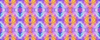 Suluboya Etnik Tasarım. Boya fırçası Python arka planı. Sembol geometrik mayo deseni. Mavi, Mor ve Beyaz Dikdörtgen İkat Uyumluluğu. Etnik Kusursuz Düzen. Kilim Cilt Rastgele Dokusu. 